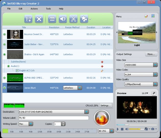 Download ImTOO Blu-ray Creator v2.0.3.1101 - AfterDawn: Software downloads