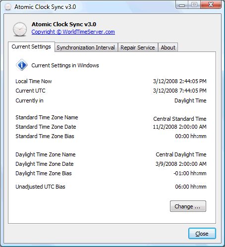atomic clock sync v2.7.0.3