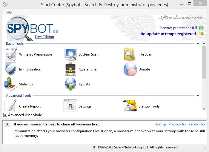 spybot search and destroy 1.6