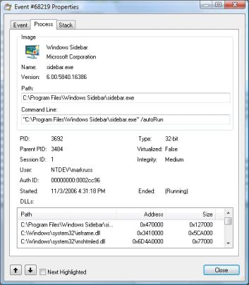 download the new for windows Process Monitor 3.95