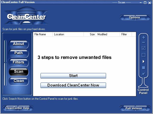 clean center download