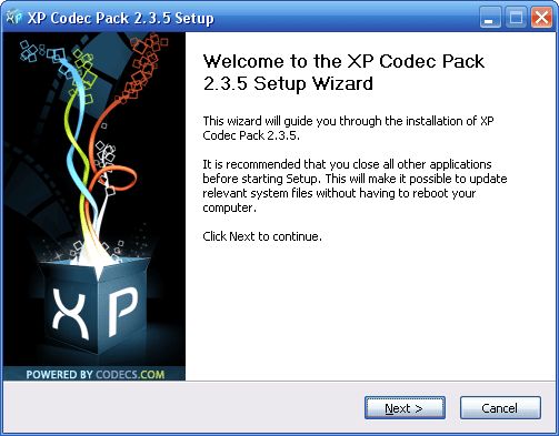 xp audio codec packs