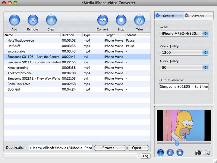 Download 4Media iPhone Video Converter for Mac OS X (Intel) v3.2.59.