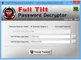 Full Tilt Password Decryptor v1.0