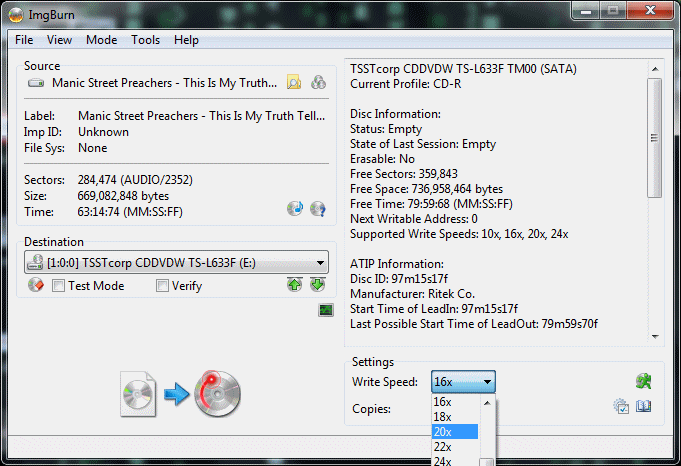 How to write an Audio CD from music files using ImgBurn - Guides - ImgBurn  Support Forum