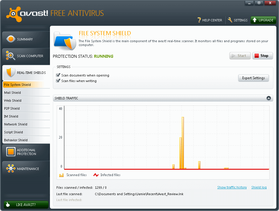 avast infections