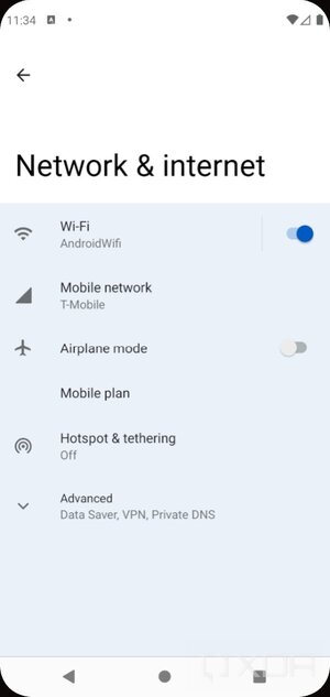Android 12 värimaailma on sinertävä