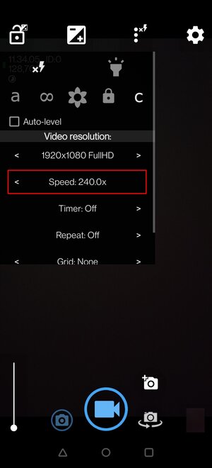 Adjust timelapse video speed