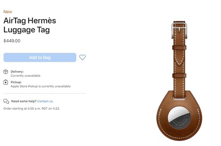 AirTag Hermes luggage tag price