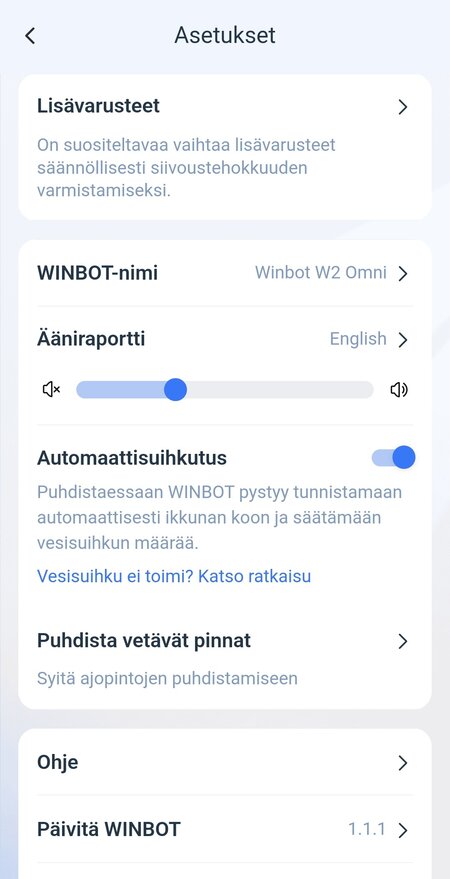 Winbotin asetukset