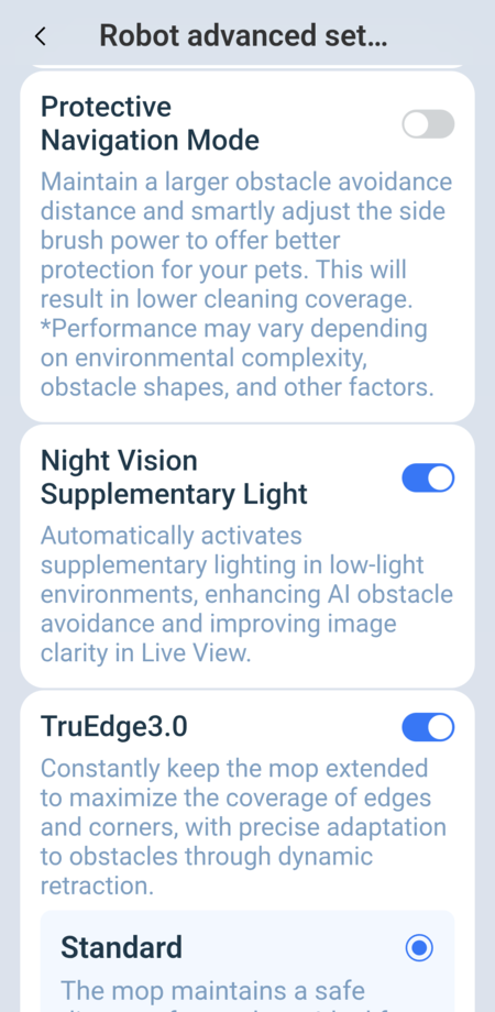 Ecovacs X11 robot settings 3/5