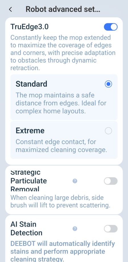 Ecovacs X11 robot settings 4/5