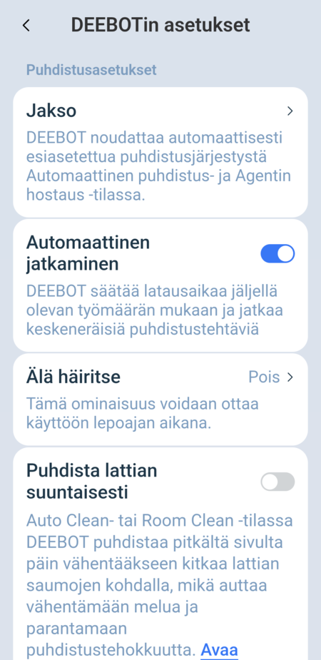 Ecovacs X11:n robotin asetuksia 1/5