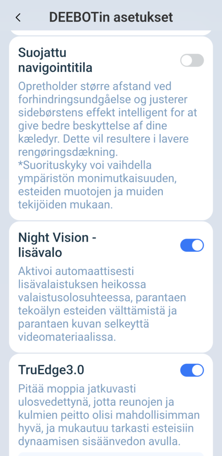 Ecovacs X11:n robotin asetuksia 3/5