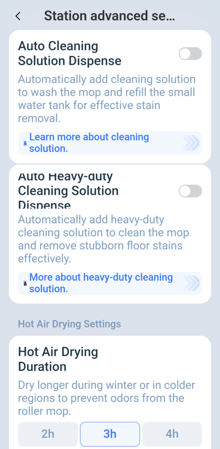 Ecovacs dock settings 5/6