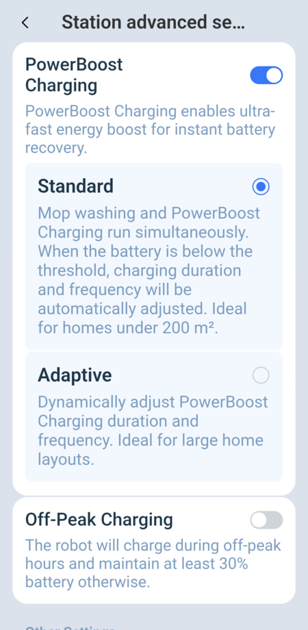Ecovacs dock settings 6/6