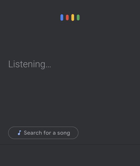 Option to search for a song based on humming