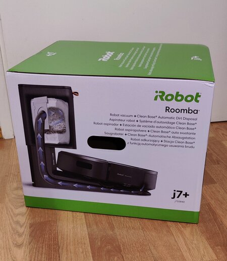 Roomba j7+ myyntipakkaus