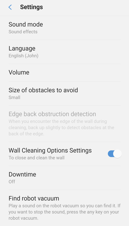 Samsung settings