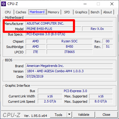 CPU-Z näyttää tietokoneen tiedot