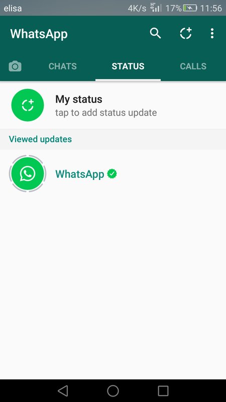 WhatsApp status feature