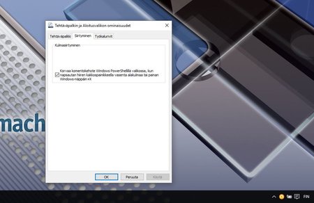 Windows 10 - PowerShell cmd:n tilalle
