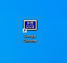 Google Chromella on nyt MS-DOSin ikoni