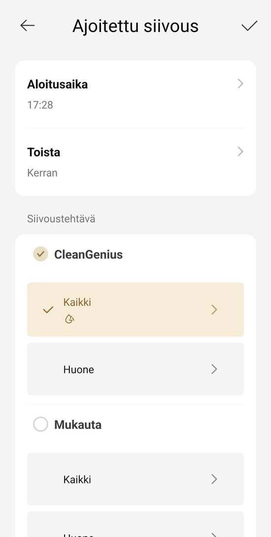 Ajastusten luonti