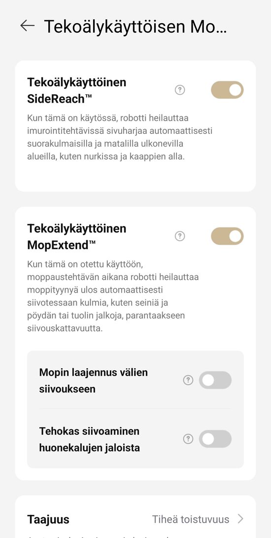 Kurotuksiin liittyviä asetuksia