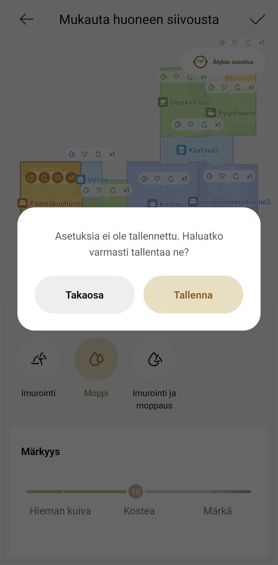 Asetusten tallennus sovelluksessa