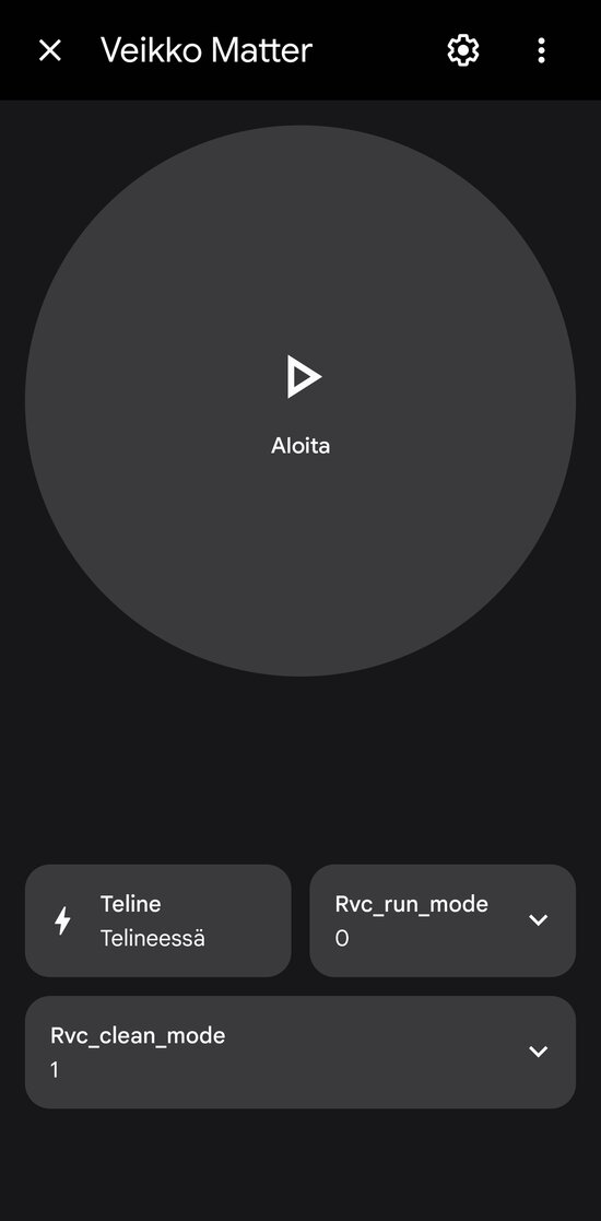 Homeyn päänäkymä Dreame X60 Ultralle