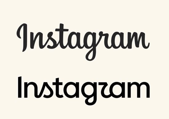 Instagramin vanha ja uusi tekstilogo, elokuussa 2026