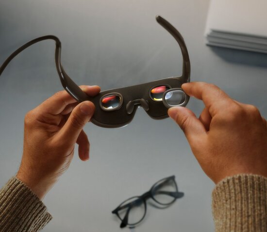 Meta VR Glasses sisäpuolelta