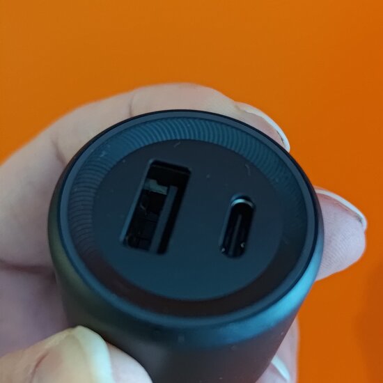 OnePlus Car Charger has two USB ports: USB-A and USB-C