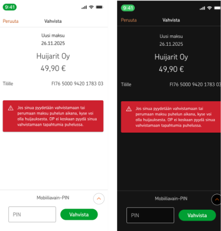 OP varoitus meneill��n olevasta puhelusta