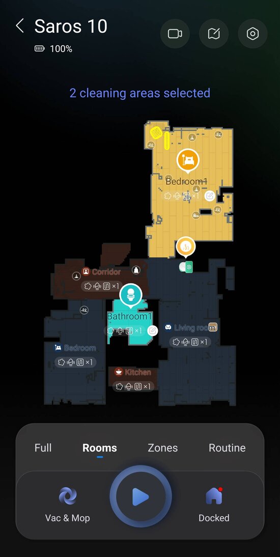 Opting to clean only selected rooms