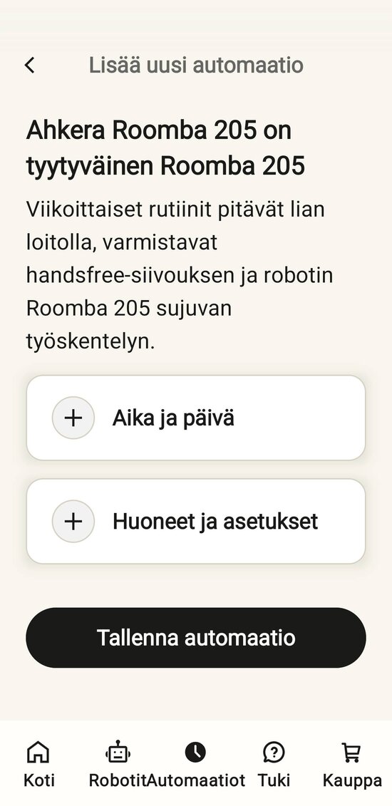 Ajastusten luonti