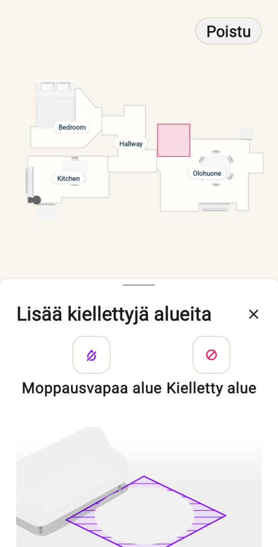 Kiellettyjen alueiden muokkaus ja luonti