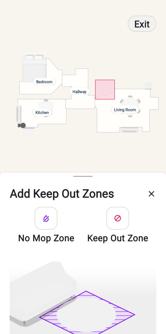 Adding a no-go zone to the map