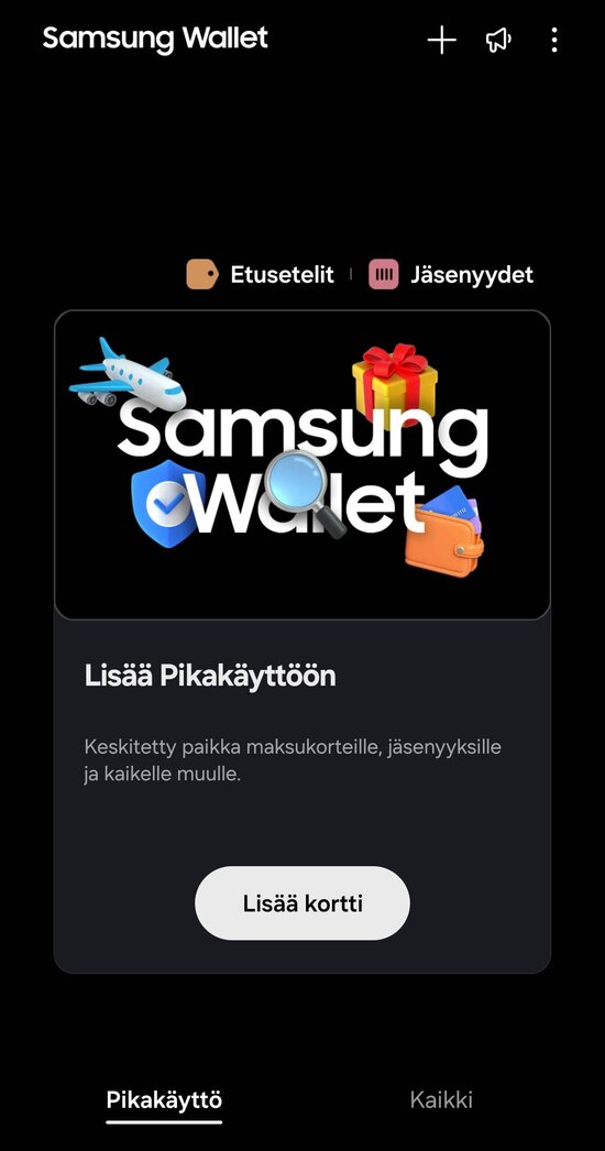 Samsung Wallet on vaihtoehto Google Paylle