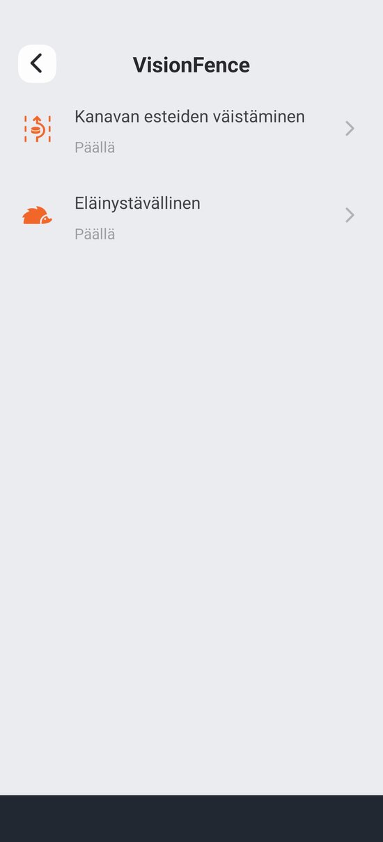 Esteiden väistelyn asetuksia