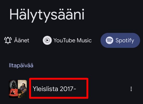 Tarjolla olevat soittolistat