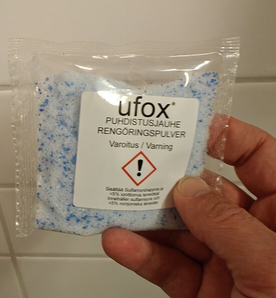 Ufoxin puhdistusainepussi