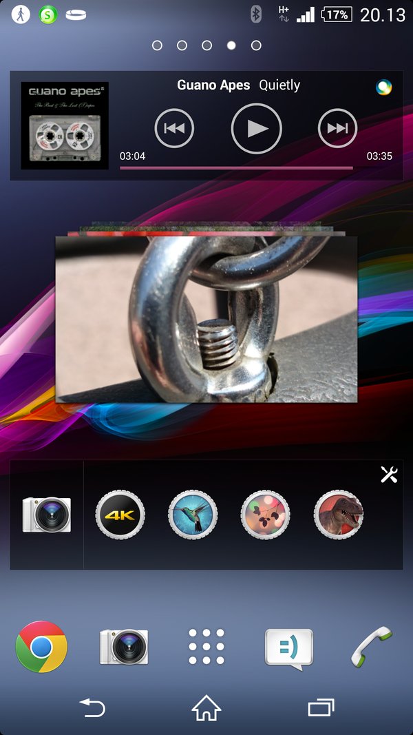 Sony Xperia Z2 arvostelu widgetit