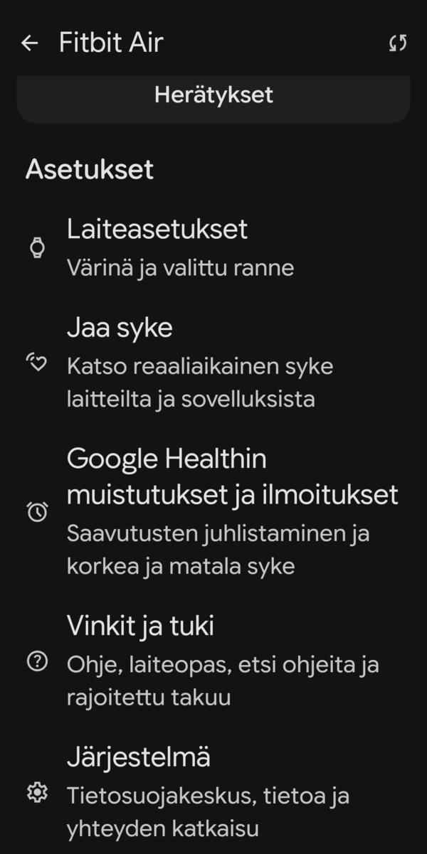 Asetuksia