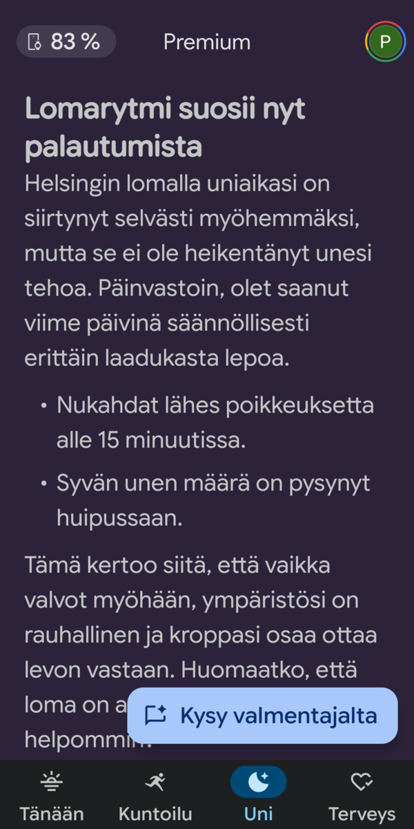 Google Healthin Uni -n�kym� 1/5