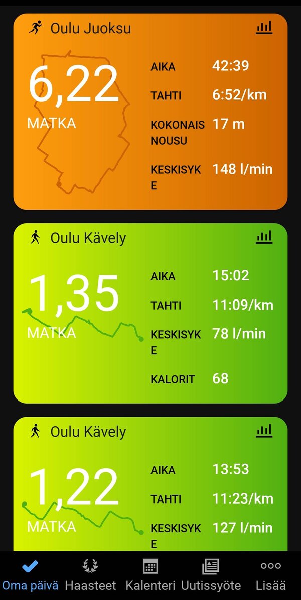 Garmin Venu 3:n kotinkym Garmin Connect -sovelluksessa 1/5