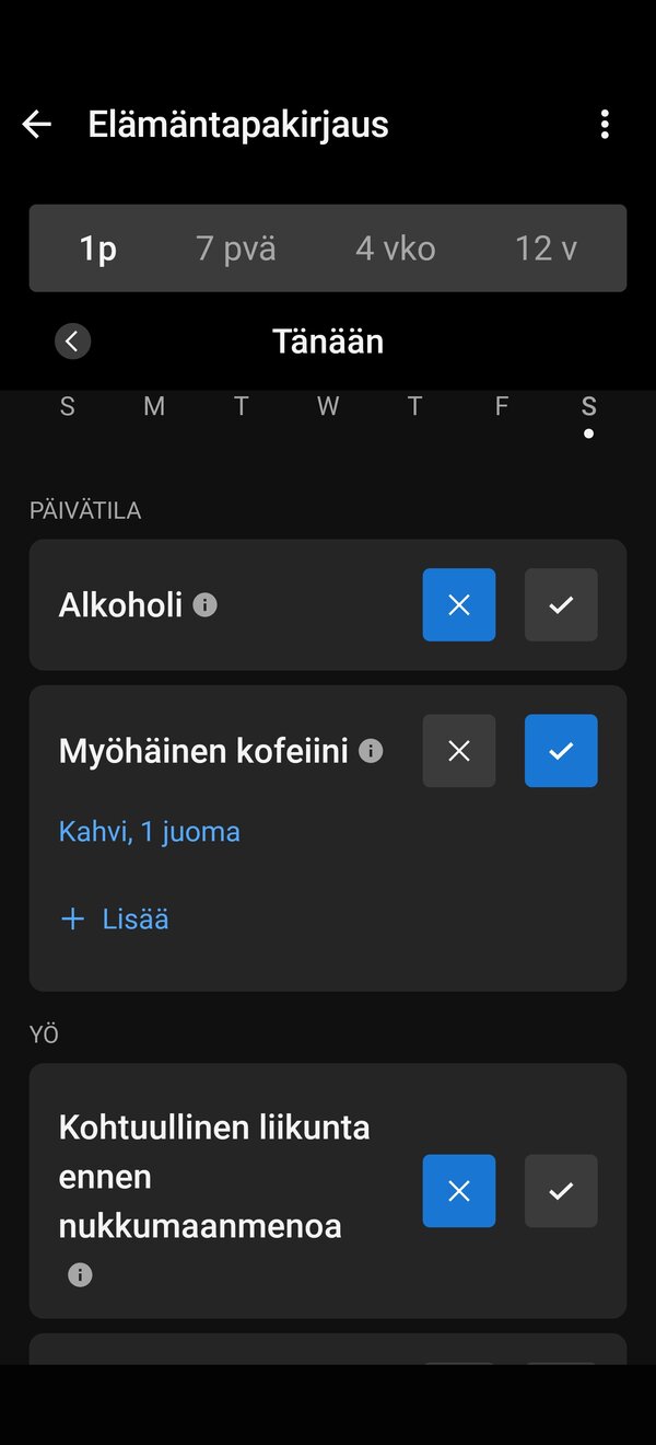 Elämäntapakirjaukset