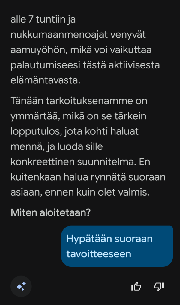 Suunnitelman luontia teko�lyn kanssa 2/9