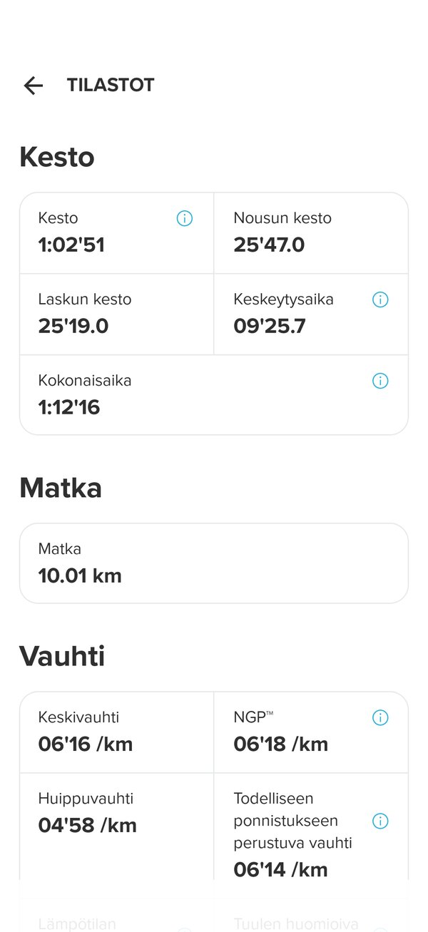 Suunto Vertical 2:lla tallennetun juoksulenkin dataa 4/8